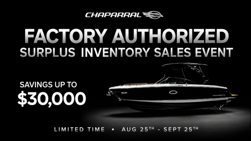 Chaparral Factory Authorized Surplus Inventory Sales Event